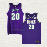 Maglia A.C. Green NO 20 Milwaukee Bucks Classic 2022-23 Viola