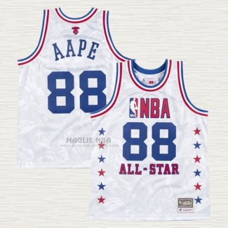 Maglia AAPE x Mitchell & Ness All Star 1988 Bianco