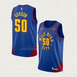 Maglia Aaron Gordon NO 50 Denver Nuggets Statement 2022-23 Blu