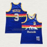 Maglia Allen Iverson NO 3 Denver Nuggets Hardwood Classics 2006-07 Blu