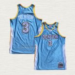 Maglia Allen Iverson NO 3 Denver Nuggets Throwback Blu