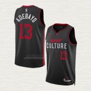 Maglia Bam Adebayo NO 13 Miami Heat Citta 2023-24 Nero