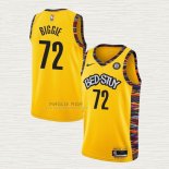 Maglia Biggie NO 72 Brooklyn Nets Citta 2020-21 Giallo