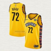 Maglia Biggie NO 72 Brooklyn Nets Citta 2020-21 Giallo