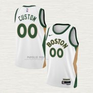 Maglia Boston Celtics Personalizzate Citta 2023-24 Bianco