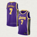 Maglia Carmelo Anthony NO 7 Los Angeles Lakers Statement 2021 Viola