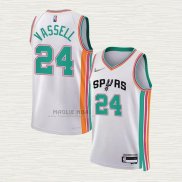 Maglia Devin Vassell NO 24 San Antonio Spurs Citta 2021-22 Bianco