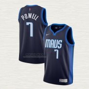 Maglia Dwight Powell NO 7 Dallas Mavericks Earned 2020-21 Blu