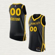 Maglia Golden State Warriors Personalizzate Citta Autentico 2023-24 Nero