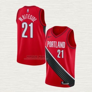 Maglia Hassan Whiteside NO 21 Portland Trail Blazers Statement Rosso