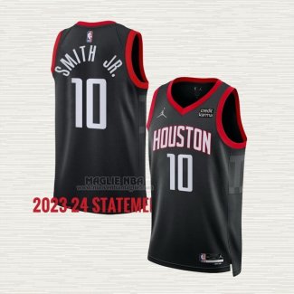 Maglia Jabari Smith Jr NO 10 Houston Rockets Statement 2023-24 Nero