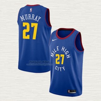 Maglia Jamal Murray NO 27 Denver Nuggets Statement 2018-19 Blu