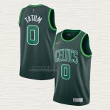 Maglia Jayson Tatum NO 0 Boston Celtics Earned 2020-21 Verde