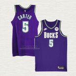 Maglia Jevon Carter NO 5 Milwaukee Bucks Classic 2022-23 Viola