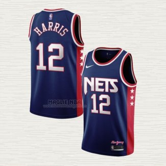 Maglia Joe Harris NO 12 Brooklyn Nets Citta 2021-22 Blu