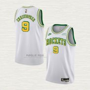 Maglia Josh Christopher NO 9 Houston Rockets Classic 2022-23 Bianco