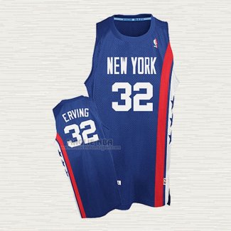 Maglia Julius Erving NO 32 Brooklyn Nets Throwback Blu