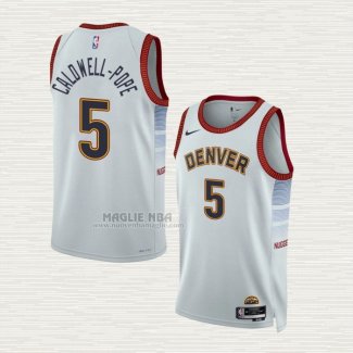 Maglia Kentavious Caldwell-Pope NO 5 Denver Nuggets Citta 2022-23 Bianco