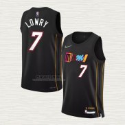 Maglia Kyle Lowry NO 7 Miami Heat Citta 2021-22 Nero