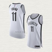 Maglia Kyrie Irving NO 11 Brooklyn Nets Association Autentico Bianco