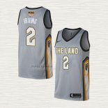 Maglia Kyrie Irving NO 2 Cleveland Cavaliers Citta 2018 Grigio