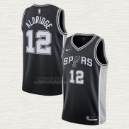 Maglia LaMarcus Aldridge NO 12 San Antonio Spurs Icon 2020-21 Nero