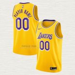 Maglia Los Angeles Lakers Personalizzate Icon 2020-21 Giallo