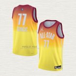 Maglia Luka Doncic NO 77 Dallas Mavericks All Star 2023 Arancione