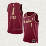 Maglia Max Strus NO 1 Cleveland Cavaliers Citta 2023-24 Rosso