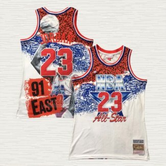 Maglia Michael Jordan NO 23 All Star 1991 Bianco