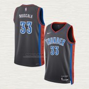 Maglia Mike Muscala NO 33 Oklahoma City Thunder Citta 2022-23 Grigio