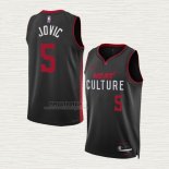 Maglia Nikola Jovic NO 5 Miami Heat Citta 2023-24 Nero