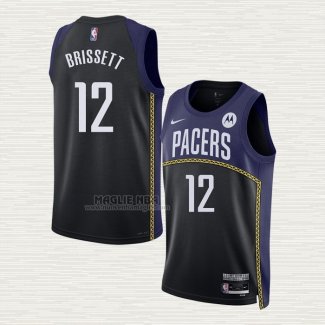 Maglia Oshae Brissett NO 12 Indiana Pacers Citta 2022-23 Blu