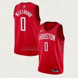 Maglia Russell Westbrook NO 0 Houston Rockets Earned Rosso