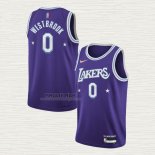 Maglia Russell Westbrook NO 0 Los Angeles Lakers Citta 2021-22 Viola