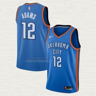 Maglia Steven Adams NO 12 Oklahoma City Thunder Icon Blu