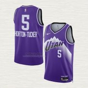 Maglia Talen Horton-Tucker NO 5 Utah Jazz Citta 2023-24 Viola