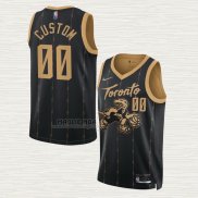 Maglia Toronto Raptors Personalizzate Citta 2021-22 Nero