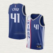 Maglia Trey Lyles NO 41 Sacramento Kings Citta 2023-24 Blu