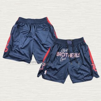 Pantaloncini Philadelphia 76ers Citta Just Don 2023-24 Blu