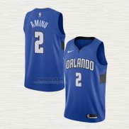 Maglia Al-Farouq Aminu NO 2 Orlando Magic Statement Edition Blu