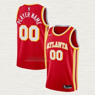 Maglia Atlanta Hawks Personalizzate Icon 2020-21 Rosso