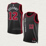 Maglia Ayo Dosunmu NO 12 Chicago Bulls Citta 2023-24 Nero