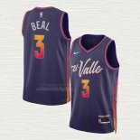 Maglia Bradley Beal NO 3 Phoenix Suns Citta 2023-24 Viola