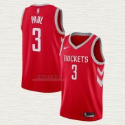 Maglia Chris Paul NO 3 Houston Rockets Icon Rosso