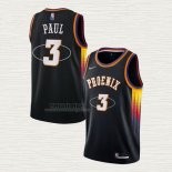 Maglia Chris Paul NO 3 Phoenix Suns 75th Anniversary 2022 Nero