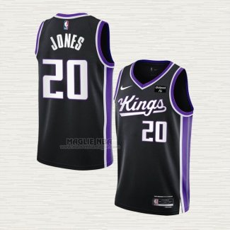 Maglia Colby Jones NO 20 Sacramento Kings Icon 2023-24 Nero