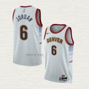 Maglia Deandre Jordan NO 6 Denver Nuggets Citta 2022-23 Bianco