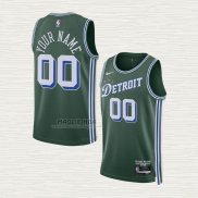 Maglia Detroit Pistons Personalizzate Citta 2022-23 Verde