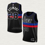 Maglia Isaiah Stewart NO 28 Detroit Pistons Statement 2022-23 Nero